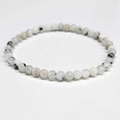 Rainbow moonstone round bead stretch bracelet, view 6