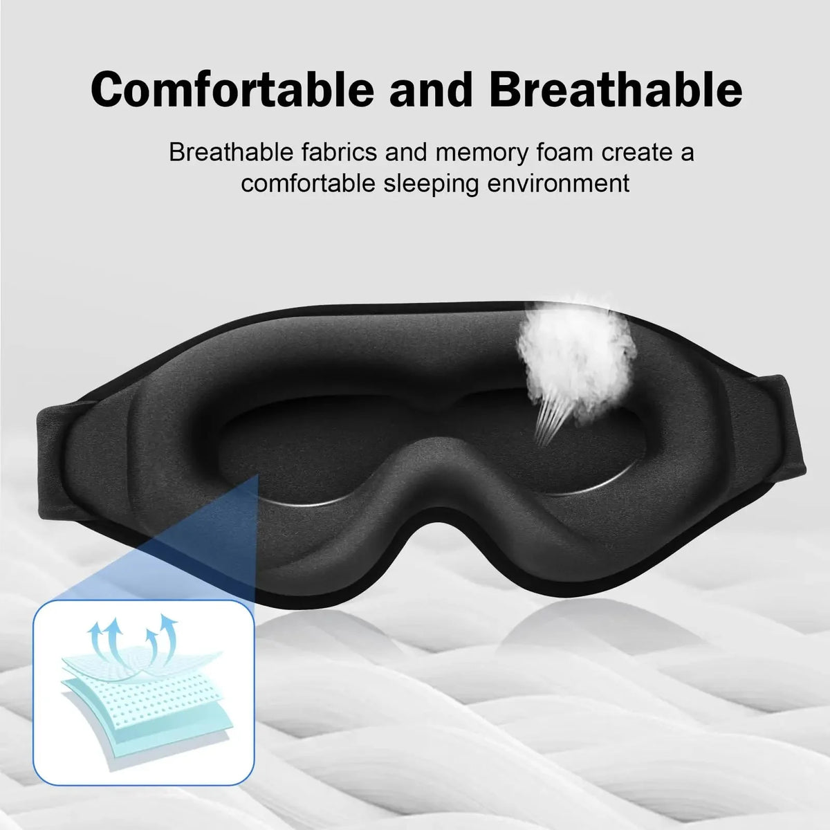 3D Contoured Memory Foam Sleep Mask