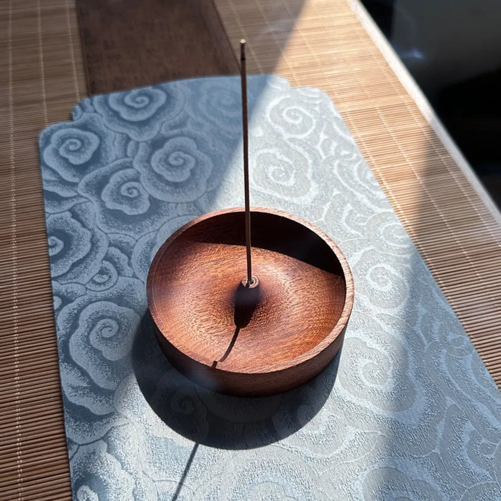 Solid Walnut Backflow Incense Burner