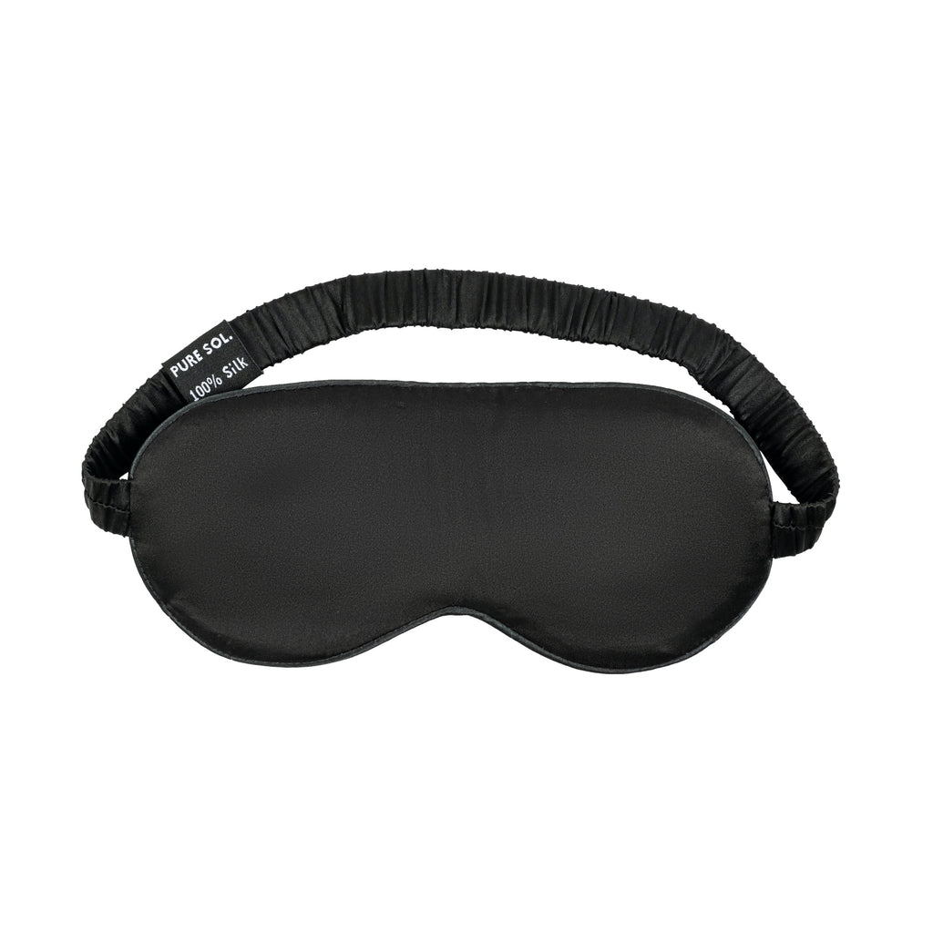 PURE SOL. Mulberry Silk Sleep Mask, Navy