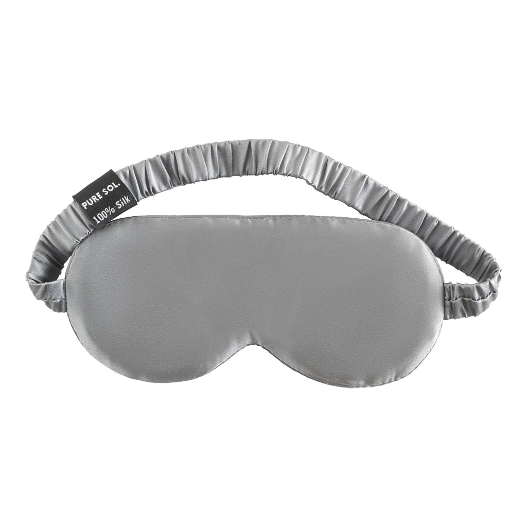PURE SOL. Mulberry Silk Sleep Mask, Navy
