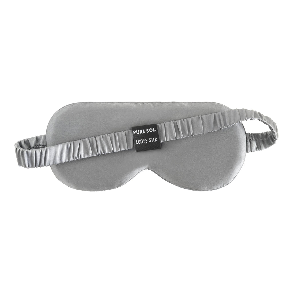 PURE SOL. Mulberry Silk Sleep Mask, Navy