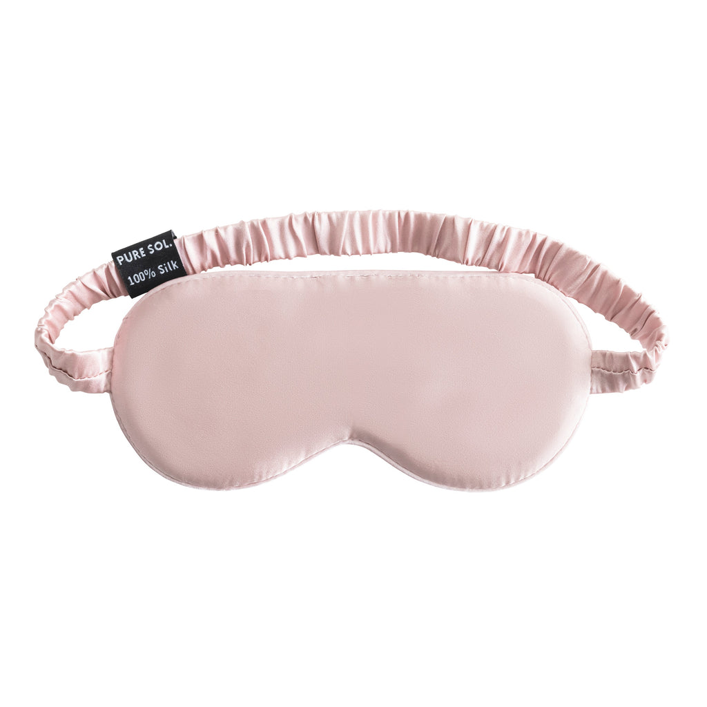 PURE SOL. Mulberry Silk Sleep Mask, Navy