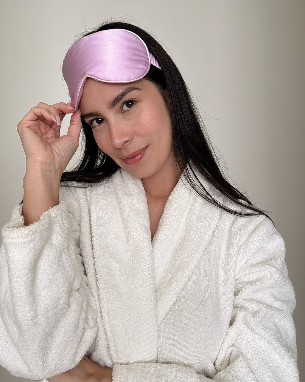 PURE SOL. Mulberry Silk Sleep Mask, Navy