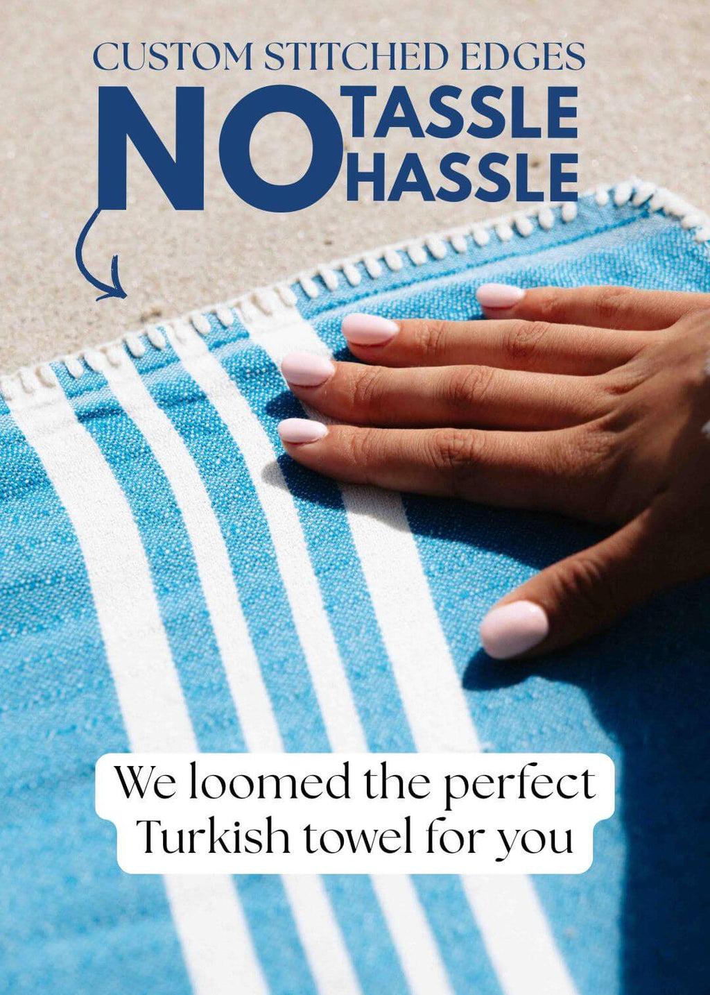 buldano Fringe-Free Handwoven Turkish Towel