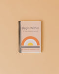 Begin Within eco-friendly spiral wellness journal, pink