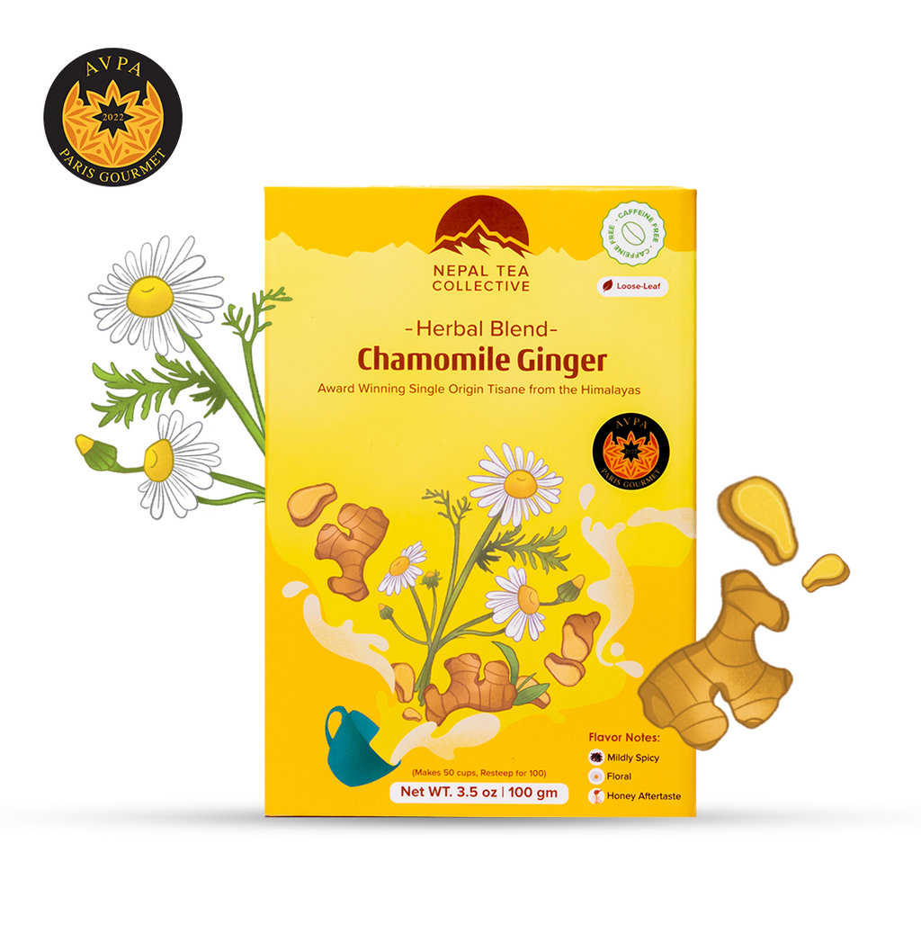 Organic chamomile ginger tea