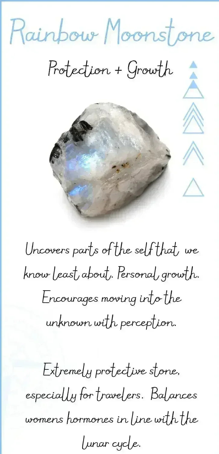 Blue flash labradorite and rainbow moonstone stretch bracelet, view 5