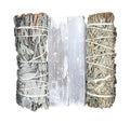 Cleansing kit with white sage, blue sage and selenite