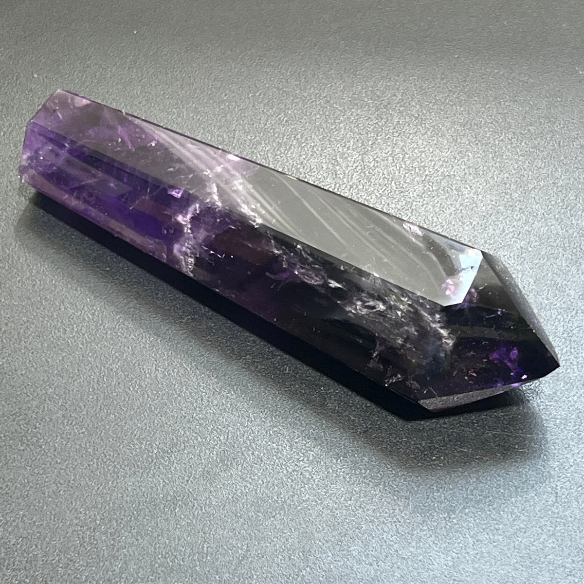 Dark Amethyst Faceted Crystal Tower, 4 to 6 Inches