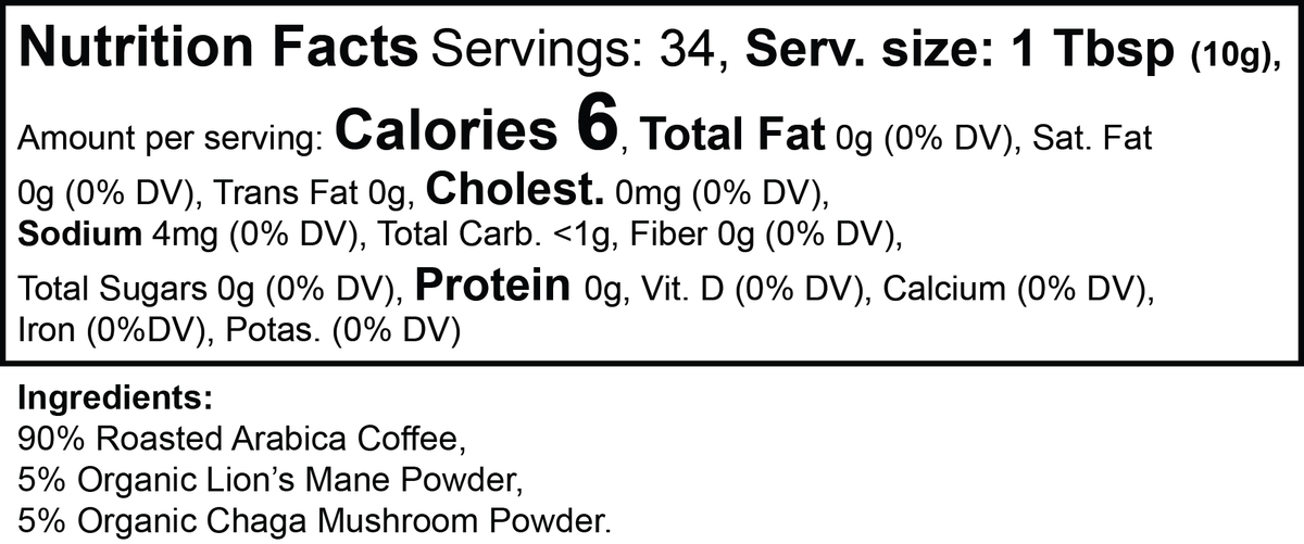 Vitality Mushroom Coffee (Medium Roast)