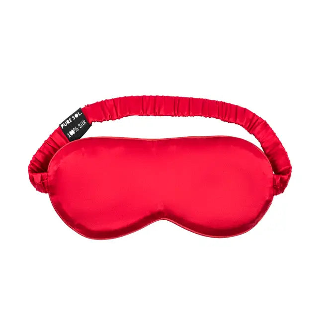 PURE SOL. Mulberry Silk Sleep Mask, Navy