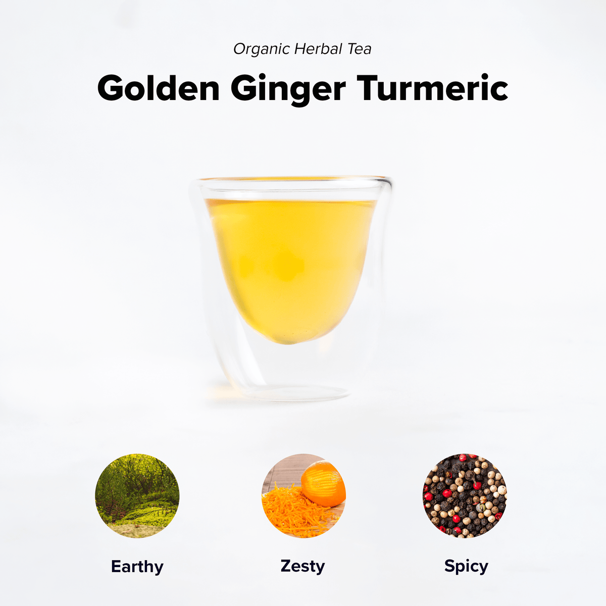 Organic Golden Turmeric Ginger Tea - Loose Tea