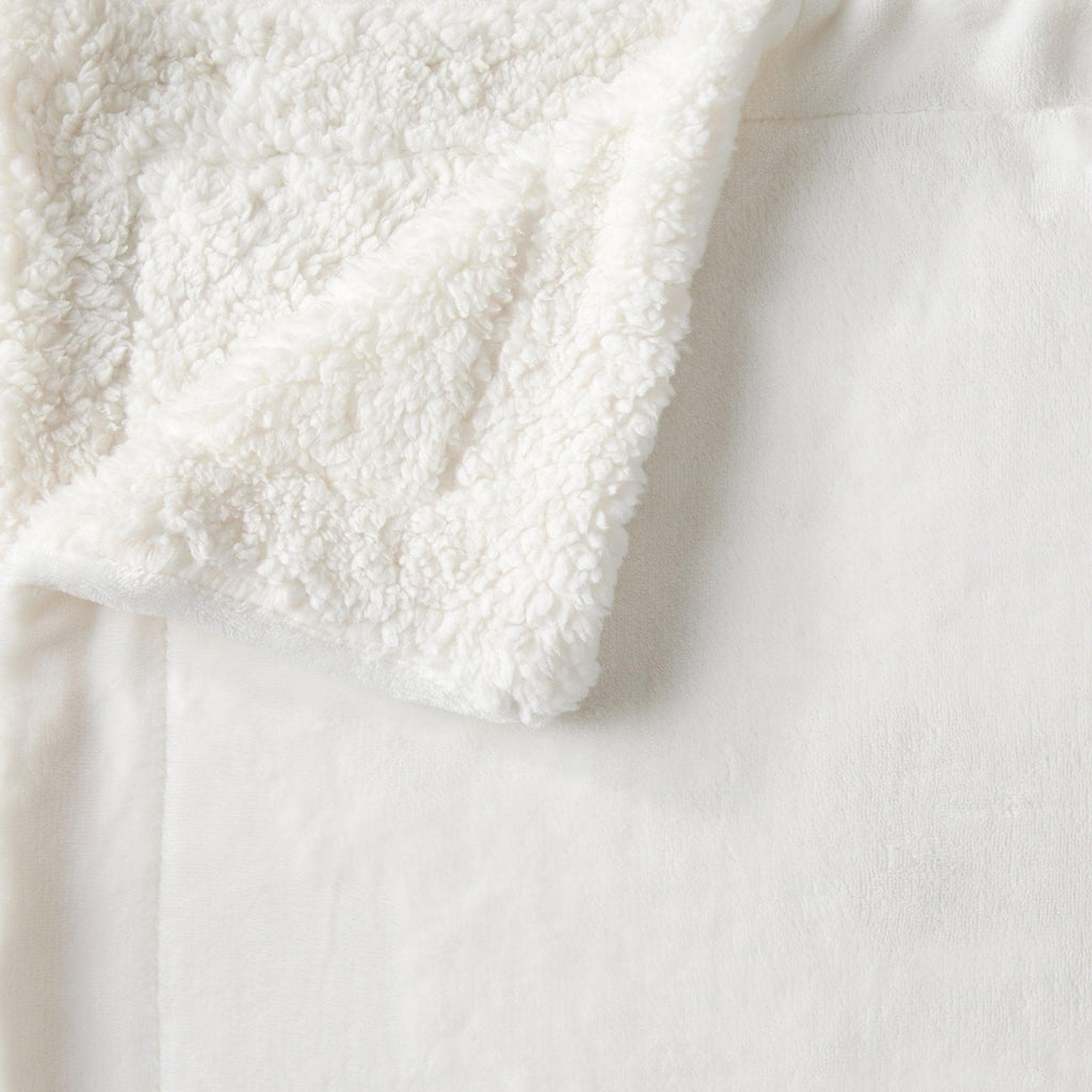 Great Bay Home Velvet Plush Sherpa Blanket, Kinsley Collection