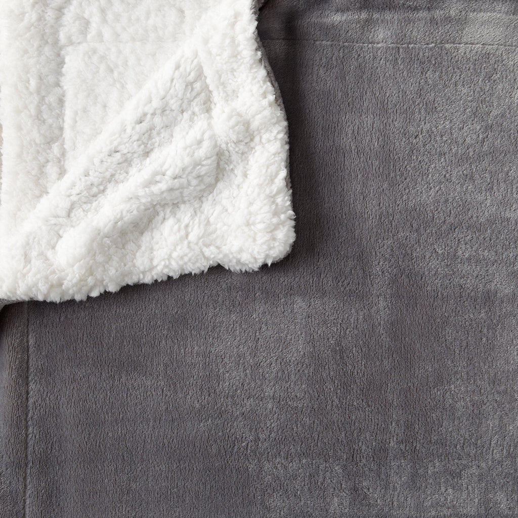 Great Bay Home Velvet Plush Sherpa Blanket, Kinsley Collection
