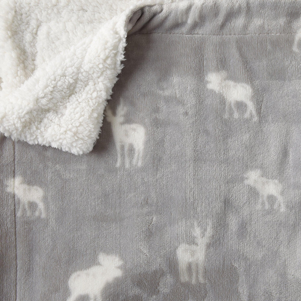 Great Bay Home Velvet Plush Sherpa Blanket, Kinsley Collection