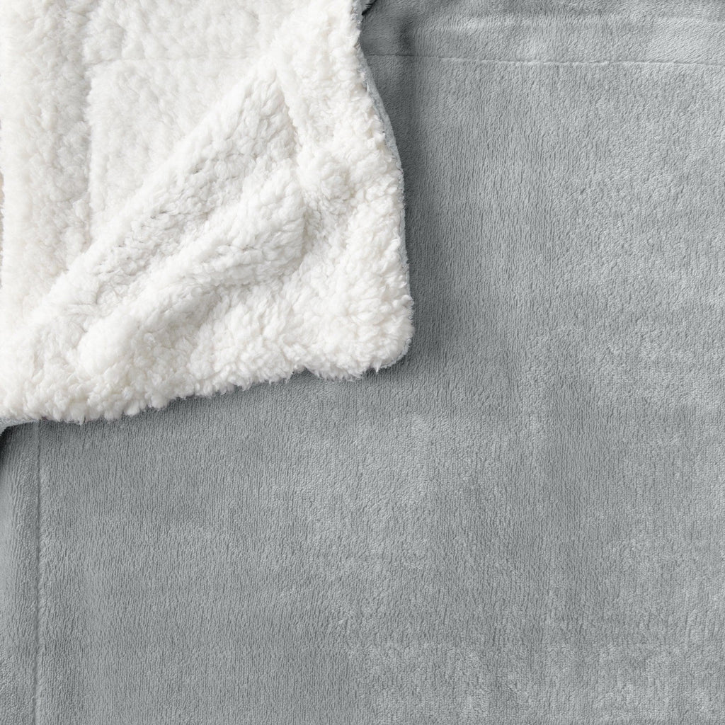 Great Bay Home Velvet Plush Sherpa Blanket, Kinsley Collection