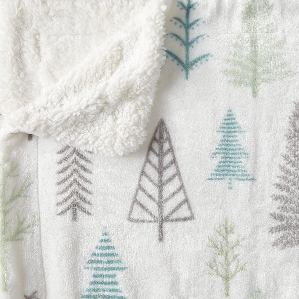Great Bay Home Velvet Plush Sherpa Blanket, Kinsley Collection