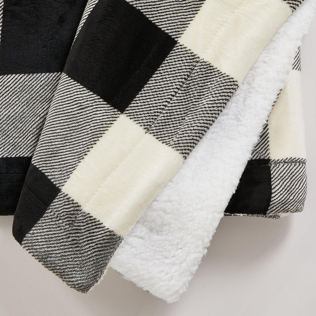 Great Bay Home Velvet Plush Sherpa Blanket, Kinsley Collection
