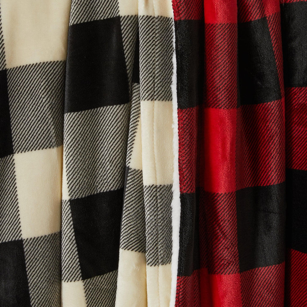 Great Bay Home Velvet Plush Sherpa Blanket, Kinsley Collection
