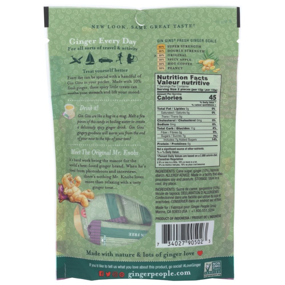 Gin Gins Original Ginger Chews, 3 oz