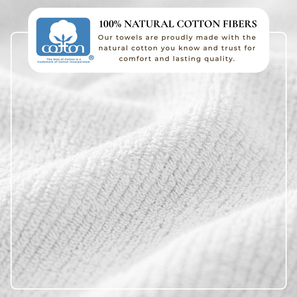 Great Bay Home Ribbed Turkish Cotton Bath Towel Set, 6 Pieces