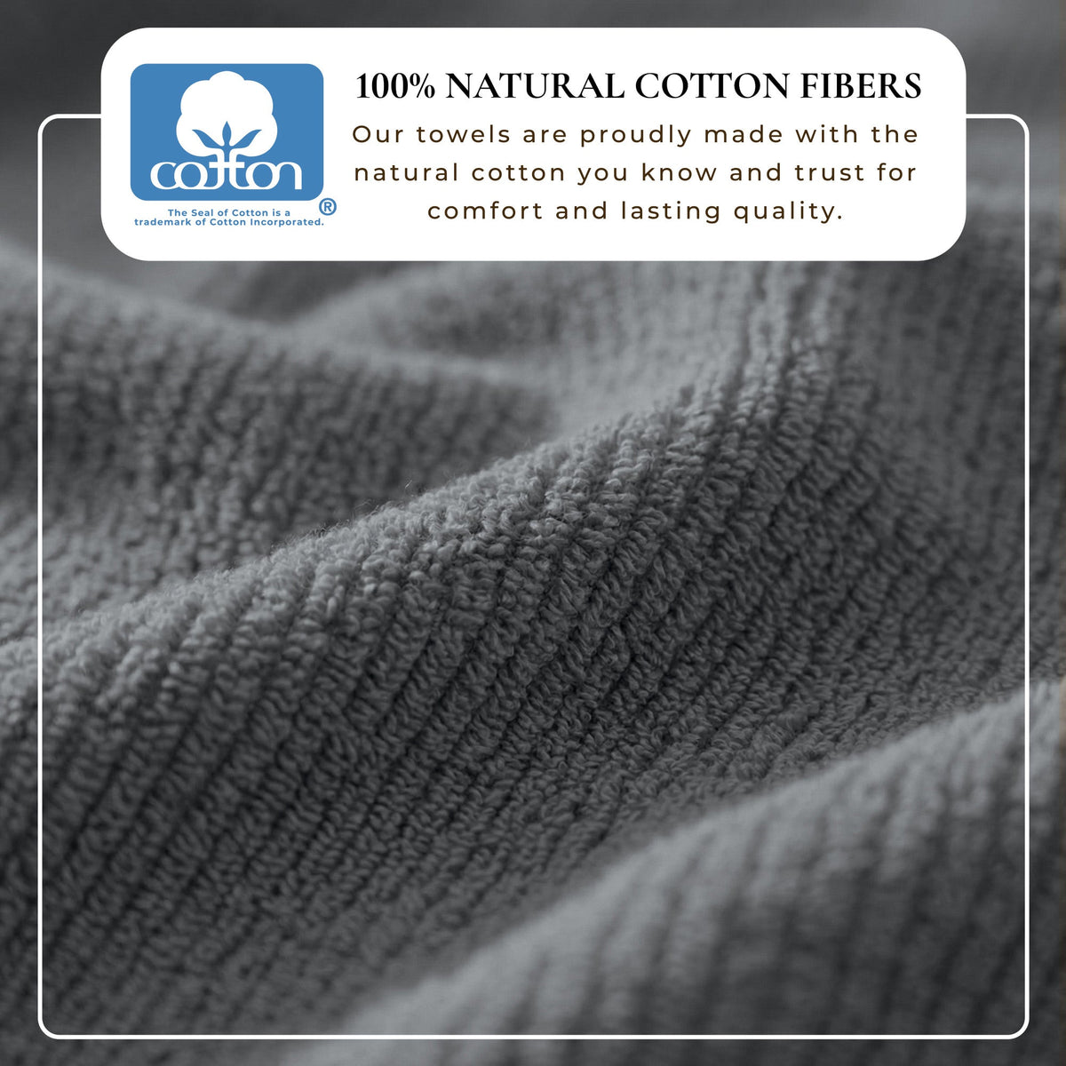 Great Bay Home Ribbed Turkish Cotton Bath Towel Set, 6 Pieces