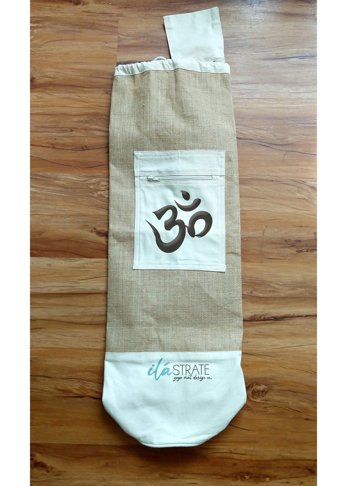 OM Embroidered Cotton Yoga Mat Bag