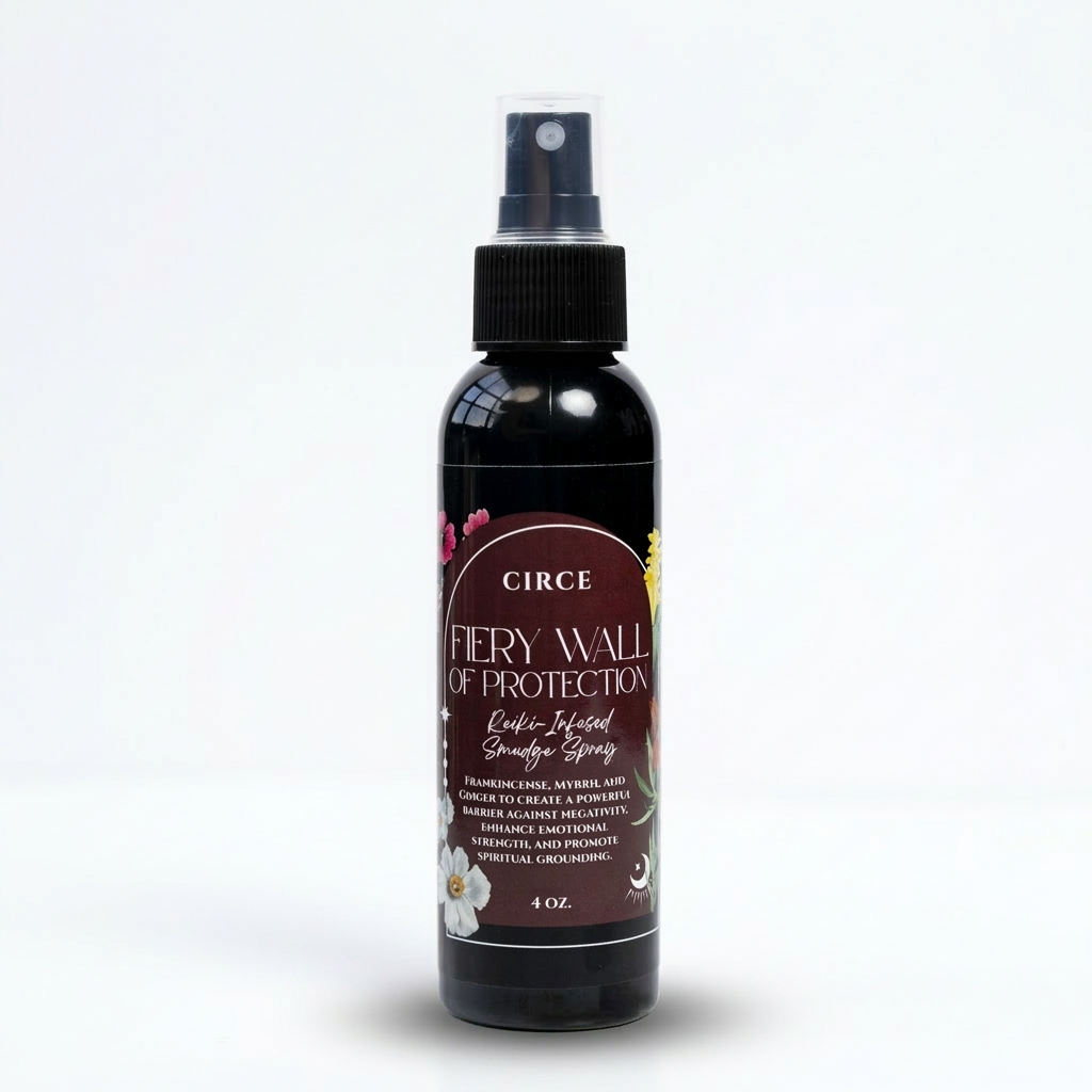 Fiery Wall of Protection room and body spray bottle
