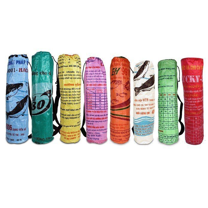 Recycled fair trade yoga mat bag
