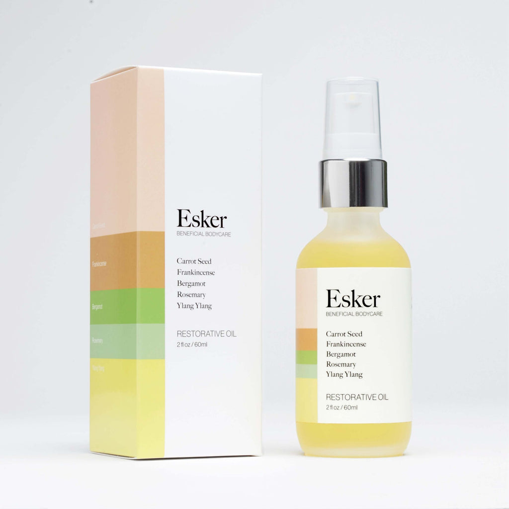 Esker Restorative Body & Massage Oil, 2 oz or 4 oz