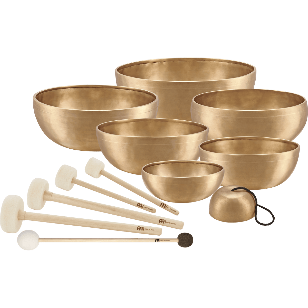 Tibetan Singing Bowl Chakra Set of 7 – Bronze, with 5 Mallets