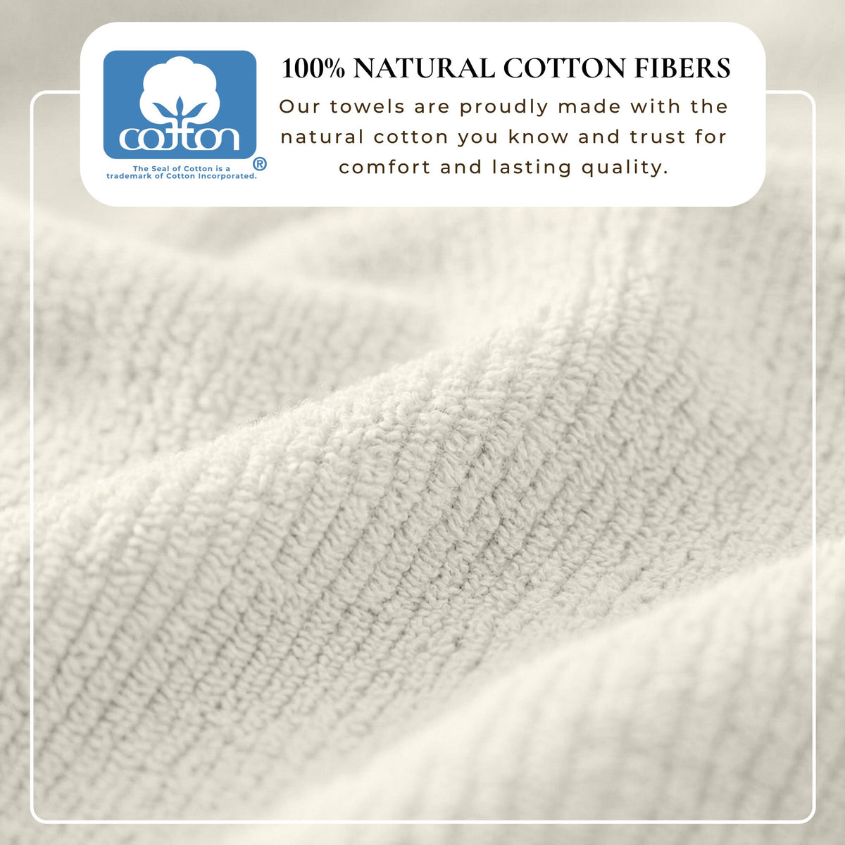 Great Bay Home Ribbed Turkish Cotton Bath Towel Set, 6 Pieces