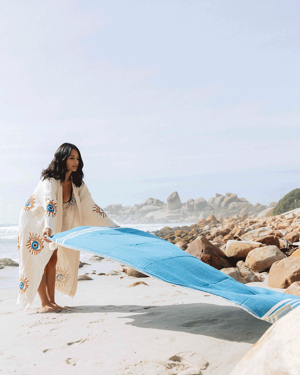 buldano Fringe-Free Handwoven Turkish Towel