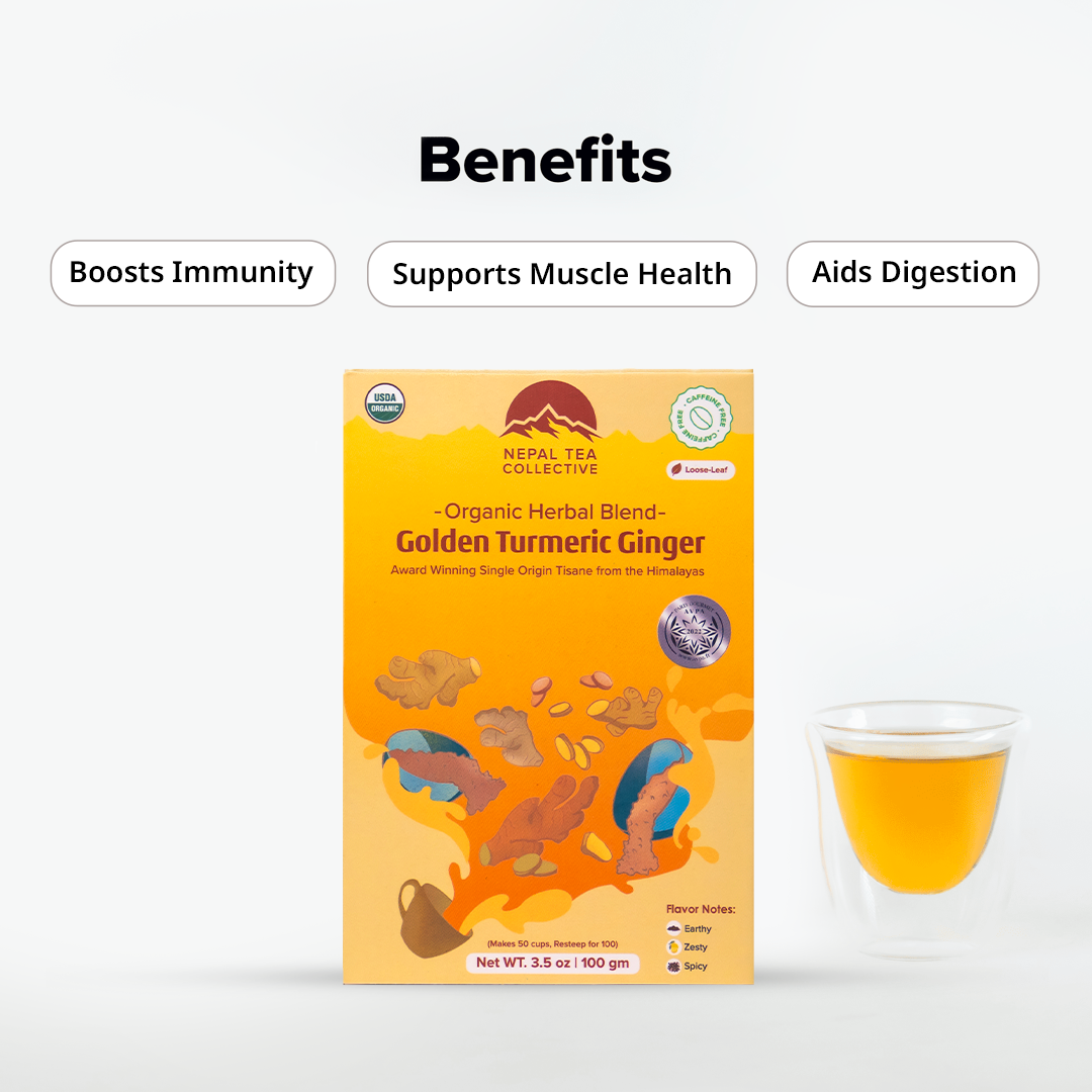 Organic Golden Turmeric Ginger Tea - Loose Tea