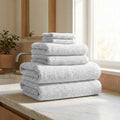 Great Bay Home ribbed Turkish cotton bath towel set