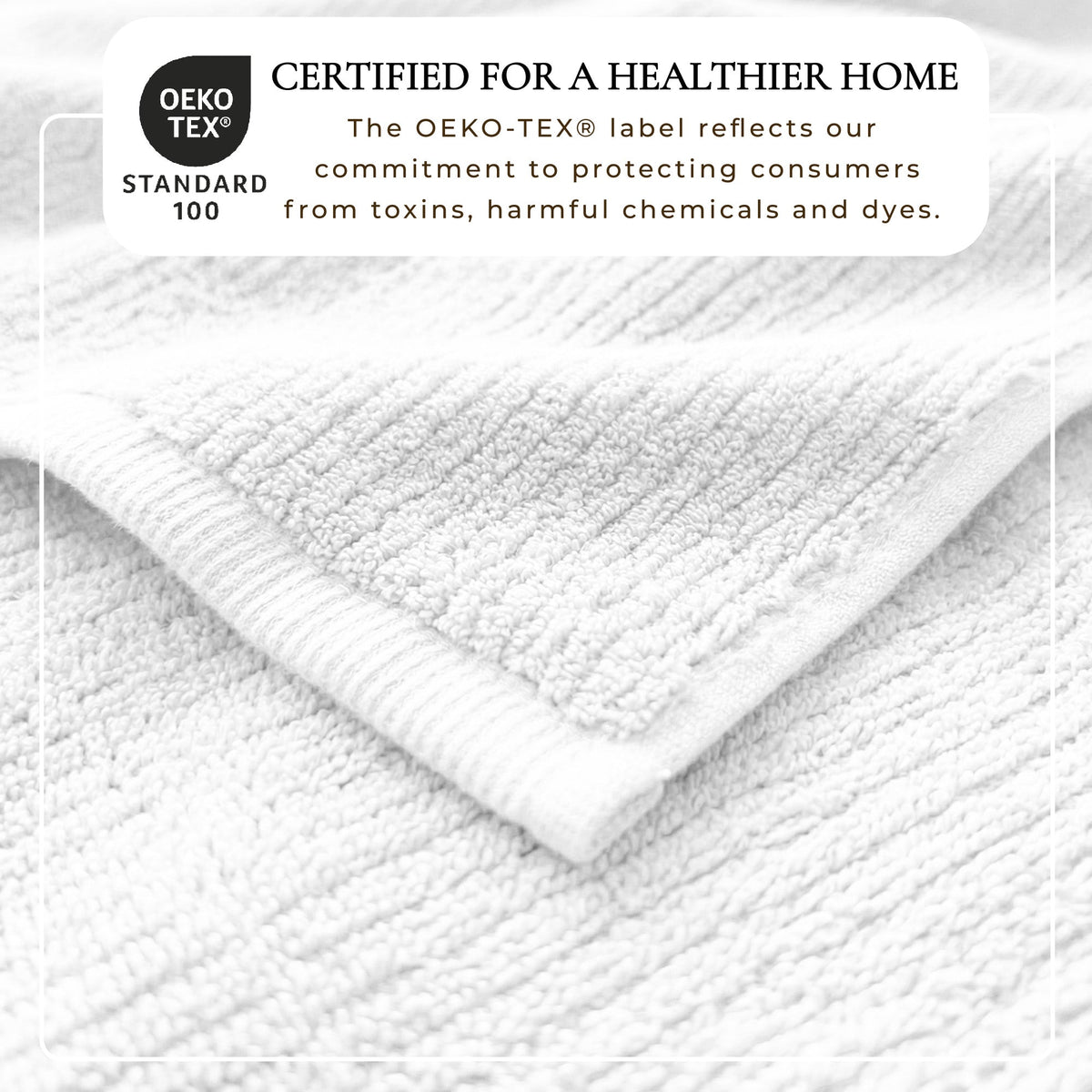 Great Bay Home Ribbed Turkish Cotton Bath Towel Set, 6 Pieces