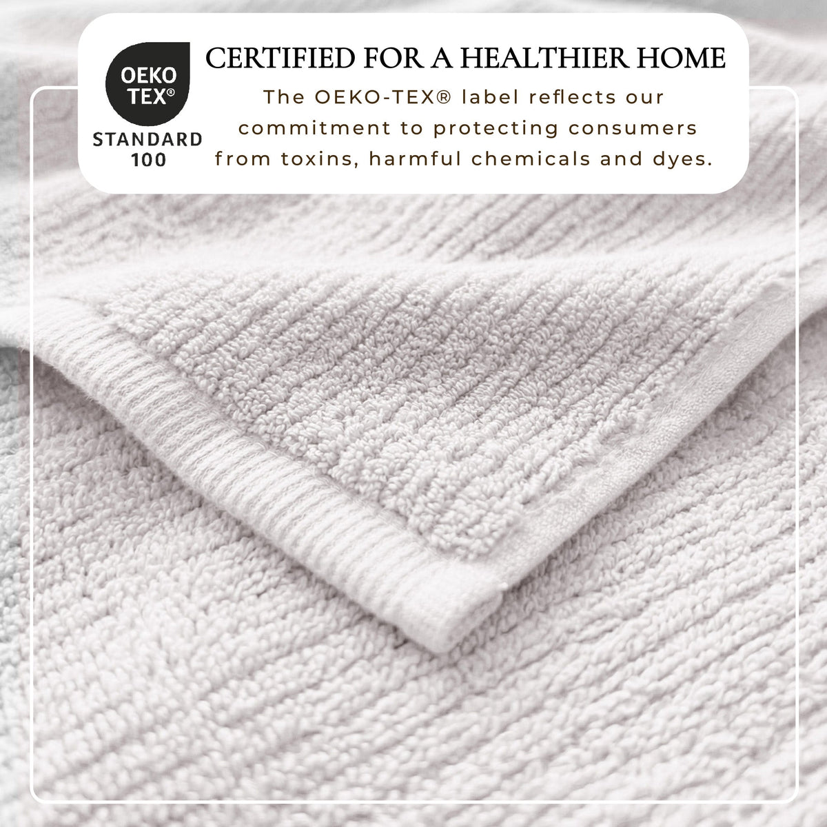 Great Bay Home Ribbed Turkish Cotton Bath Towel Set, 6 Pieces