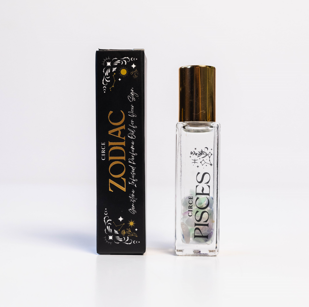 Zodiac gemstone-infused roll-on perfume oil bottles, view 5