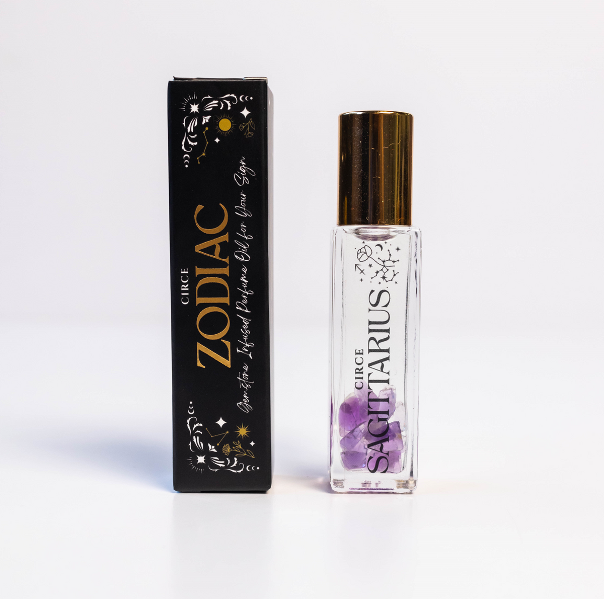 Zodiac gemstone-infused roll-on perfume oil bottles, view 9