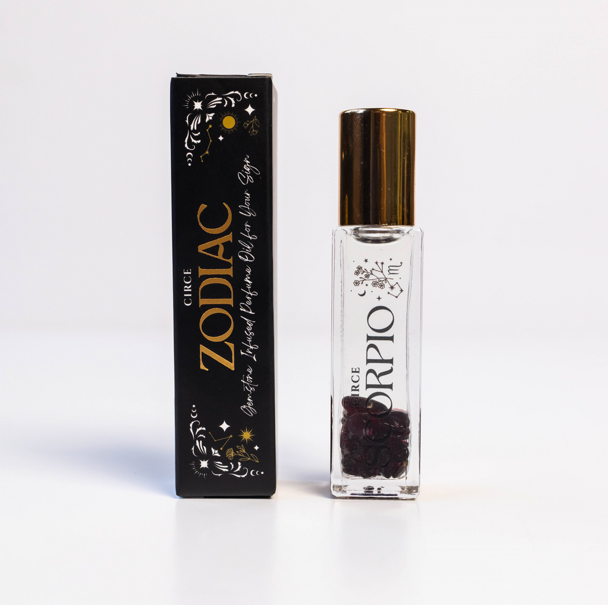 Zodiac gemstone-infused roll-on perfume oil bottles, view 10