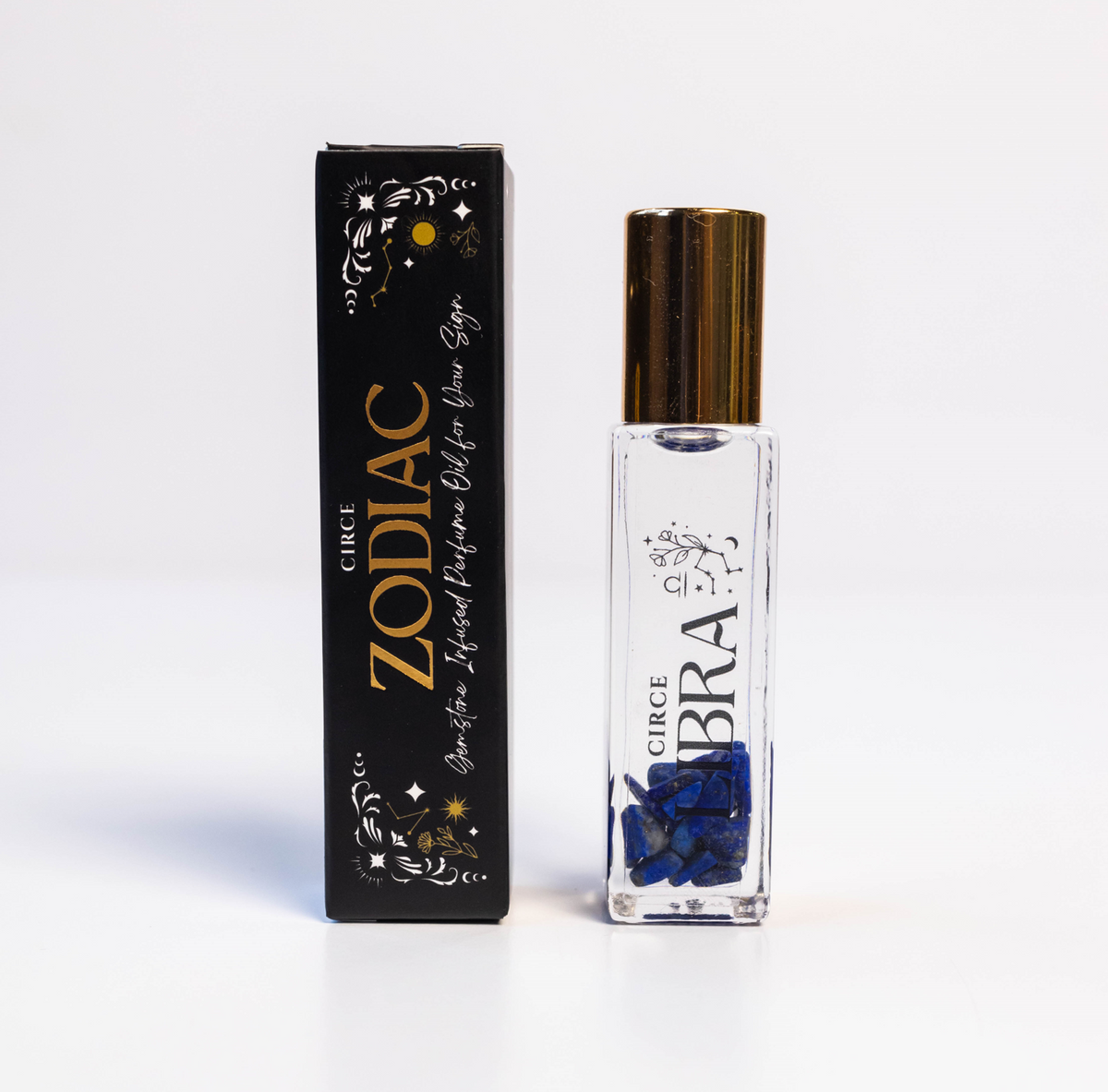 Zodiac gemstone-infused roll-on perfume oil bottles, view 11