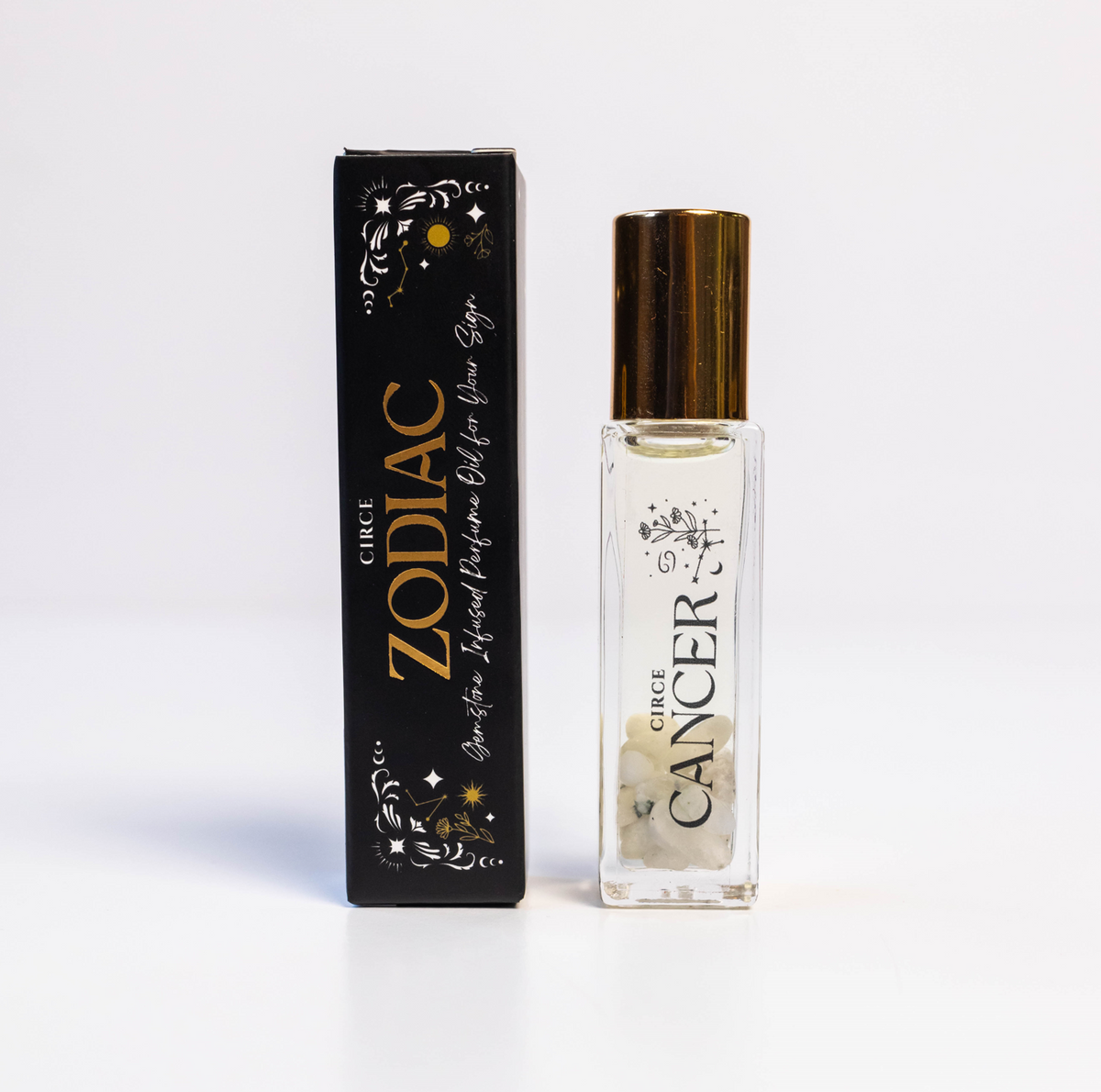 Zodiac gemstone-infused roll-on perfume oil bottles, view 12